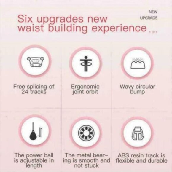 Custom Knots Weighted Hoola Fitness Hoop Adult Smart Hula Thin Waist Weight Loss - Picture 6 of 9